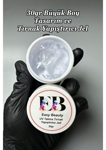 30ML Hamur Jel 3D Nail Art Tasarım Jeli Takma Tırnak Yapıştırıcısı Uv Işıkla Kullanılır Katı Formda