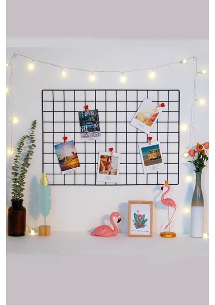 Metal Fotoğraf Askısı 40X60 Cm, 10 Adet, Mandallı, Duvar ve Pano Askılığı