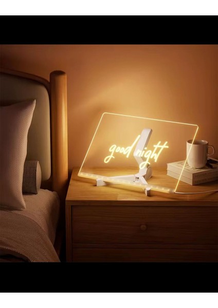 30X20 Işıklı Silinebilir Yazı Çizim Tahtası USB LED Eğitici ve Hediye Seti fiyatları