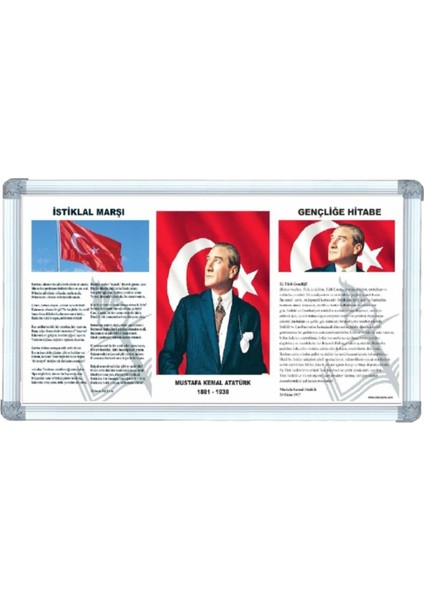 45X90 Alüminyum Çerçeve 3’lü Set, Şık ve Dayanıklı Milli Levha Çerçevesi