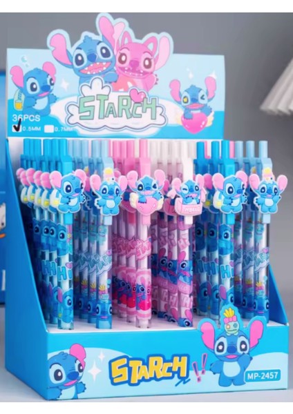 Stitch 4'lü 0.7 mm Uçlu Kalem Seti Plastik Materyal Renkli Tasarım modelleri