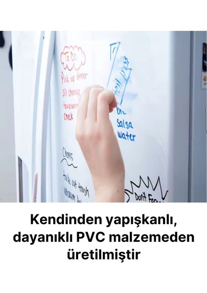Kendinden Yapışkanlı Beyaz Tahta Filmi 100X60 Cm, Kolay Kullanımlı Not ve Yazı Panosu modelleri