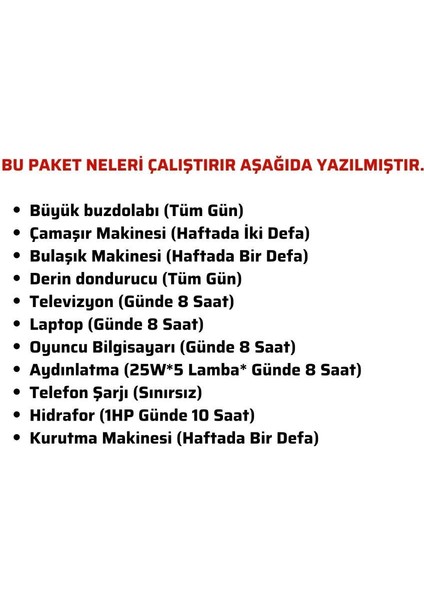 Güneş Enerjisi Solar Paketi Vmııı 5 kva Mppt Inverter 455 Watt Güneş Paneli 48V 50 Amper Lityum Akü fırsatları