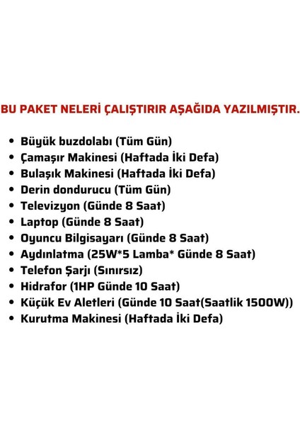 Güneş Enerjisi Solar Paketi 11 kva Inverter 455 Watt Güneş Paneli 48V 50 Amper Lityum Akü fırsatları