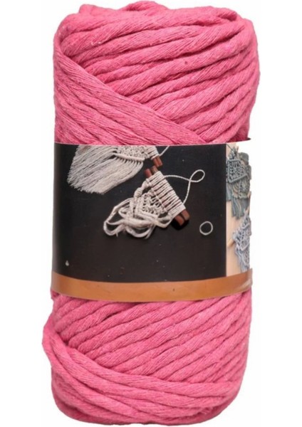 Pamuk Makrome 4 mm Ip Şeker Pembe