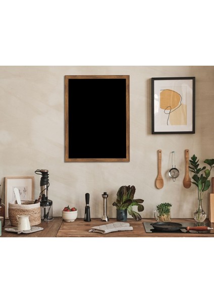 60X90 Tebeşirli Çerçevesiz Siyah Kara Tahta, Menü ve Yazı Için Ideal modelleri