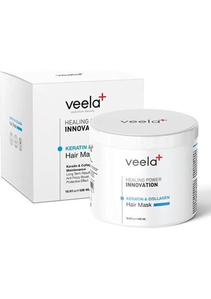 Kuru ve Yıpranmış Saçlar İçin Kolajen ve Keratin Bakım Maskesi 500 ml