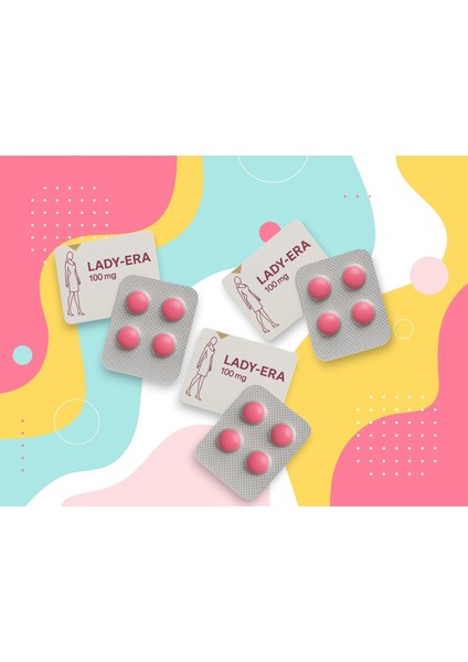 Bayanlara Ozel Destek & Performans & Libido & Istek Lady-Era Tablet 3 Kutu 12 Adet