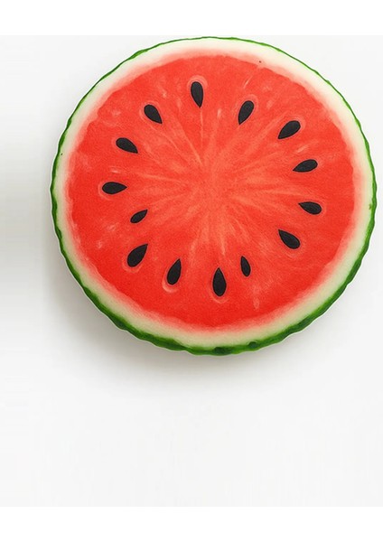 Meyve Tasarımlı Yuvarlak Yumuşak Peluş Yastık Minder Karpuz Limon Portakal Kivi Yastık Minder fırsatları