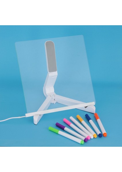 20X20 cm Renkli LED Neon Işıklı Şeffaf Yazı Tahtası Seti, Eğlenceli ve Şık Dekorasyon! indirimleri