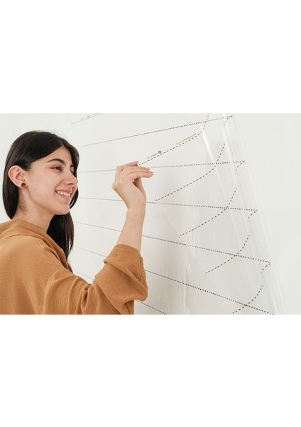 Şeffaf Çizgili Yazı Tahtası 100X100CM, Canlı Turuncu Renk Seçeneği Ile. fiyatları