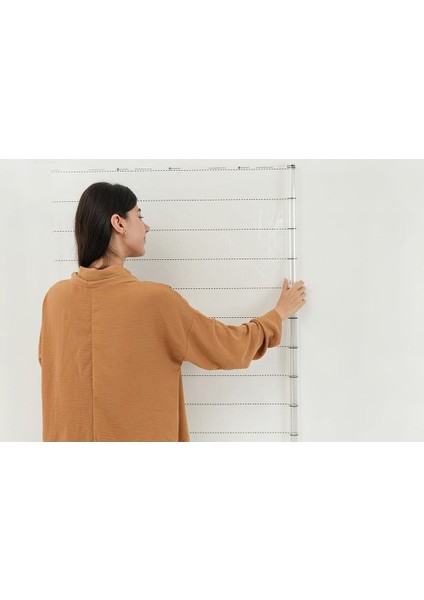 Şeffaf Çizgili Yazı Tahtası 100X100CM, Canlı Turuncu Renk Seçeneği Ile. modelleri