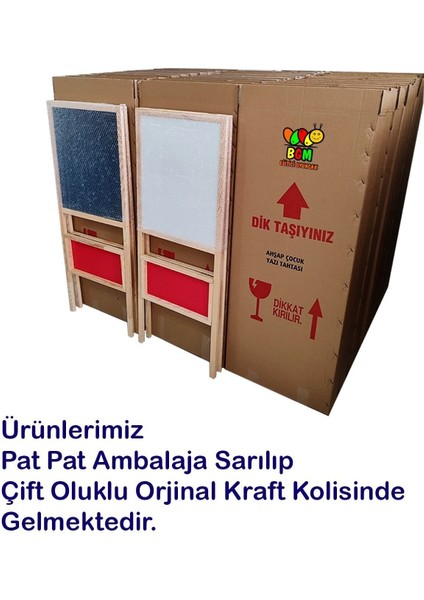 Renkli Ahşap Boncuklu Çocuk Yazı Tahtası, Güzel ve Eğlenceli Tasarım