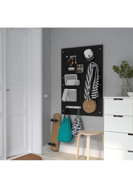 76X56 cm Çok Amaçlı Siyah Pano Pegboard, Düzen ve Organizasyon Için Mükemmel