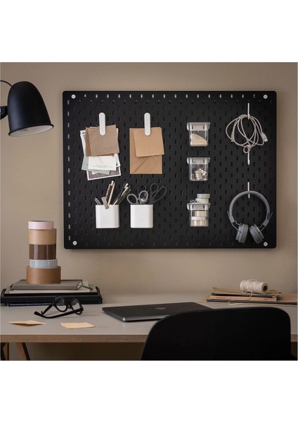 76X56 cm Çok Amaçlı Siyah Pano Pegboard, Düzen ve Organizasyon Için Mükemmel