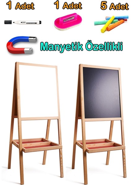 Manyetik Yazı Tahtası, Kahverengi, Pratik ve Şık Not Tutucu