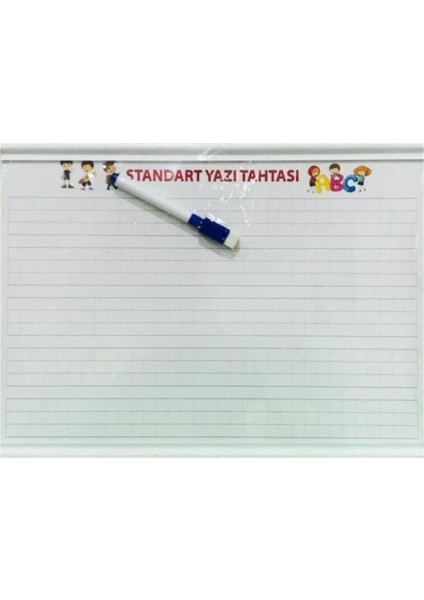 Beyaz 25X35 cm Standart Yazı Tahtası, Kalemlikli, Pratik ve Şık Tasarım