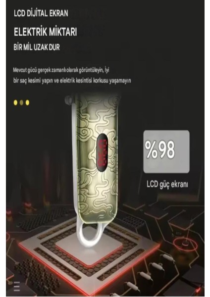 Profesyonel Kuru Kafa Desenli Daling Şarjlı Berber Tıraş Makinesi Saç Sakal Düzeltme Seti indirimleri