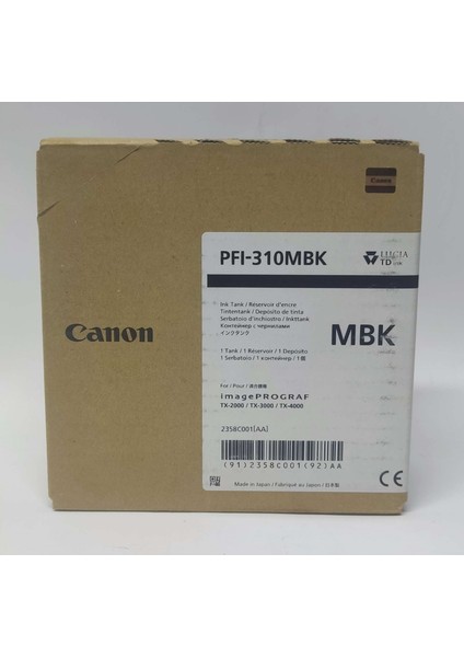 PFI-310MBK Mat Siyah Kartuş 330ML modelleri