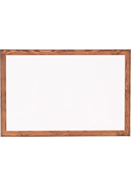 40X60 cm Ahşap Çerçeveli Beyaz Yazı Tahtası, Şık ve Kullanışlı Tasarım