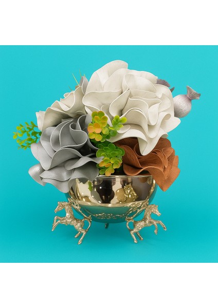 Yapay Çiçekli At Ayaklı Vazo modelleri