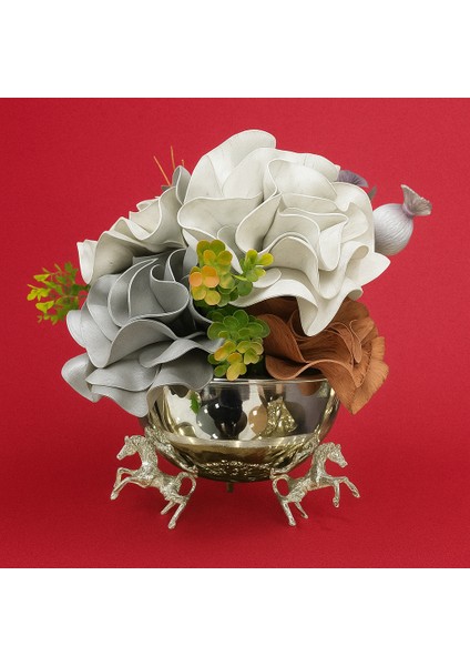 Yapay Çiçekli At Ayaklı Vazo fırsatları