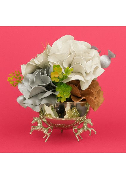 Yapay Çiçekli At Ayaklı Vazo indirimleri