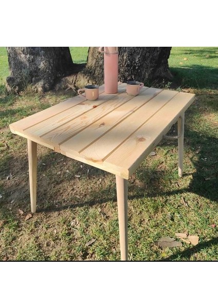 Doğal Ahşap Çanta Tipi Piknik Masası