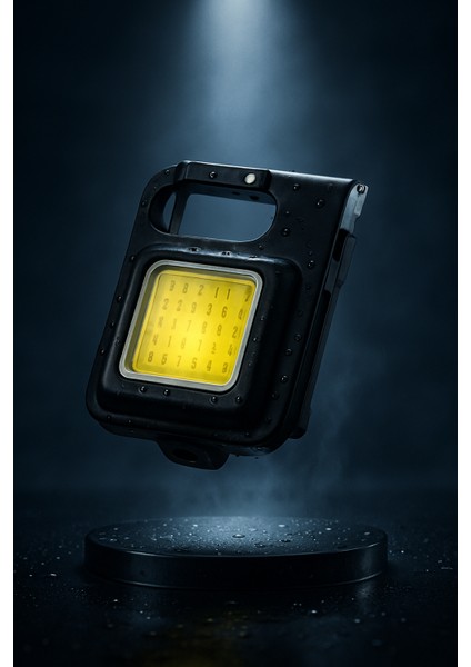 2 Li Mini Cob LED Anahtarlık El Feneri Şarjlı Lamba Anahtarlık Cepfeneri Kamp Lambası Çok Amaçlı