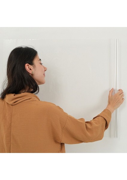 Şeffaf 50X70CM Statik Yazı Tahtası, Kalem Hediye ile Güzel ve Kullanışlıdır. fiyatları