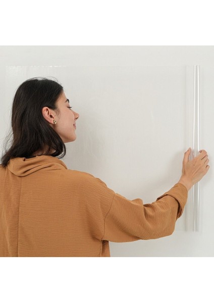 Şeffaf Yazı Tahtası 100X100 cm Kalem Hediyeli, Akıllı ve Statik Kağıtlı Kullanım fiyatları