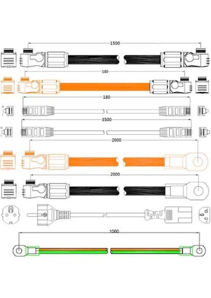SC500-100S Akü Denetleme BMS, Taban Kablolar, (H48050 için) indirimleri