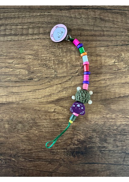 1 Adet Doğal Ahşap Emzik Zinciri Emzik Askısı Ahşap Emzik Zinciri Emzik Tutucu