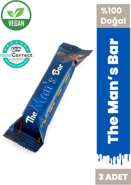 The Man’s Hurma Meyveli Bar 3’lü – Katkısız, Şekersiz, Doğal Enerji Barı %100 hurma ve meyve özlerinden üretilmiş doğal enerji barıdır.
