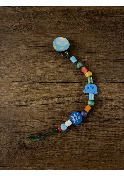 1 Adet Doğal Ahşap Emzik Zinciri Emzik Askısı Ahşap Emzik Zinciri Emzik Tutucu