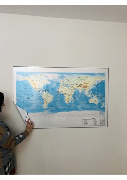 Renkli Türkiye ve Dünya Fiziki Haritası Seti, Eğitici ve Dekoratif Akıllı Kağıt Tahta indirimleri