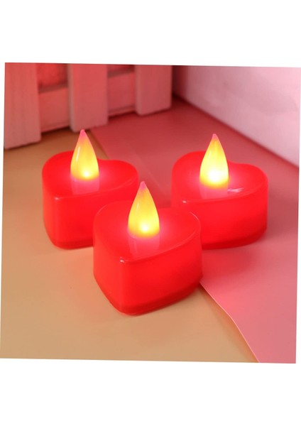 Kalp Tealight Pilli Mum 10 Adet