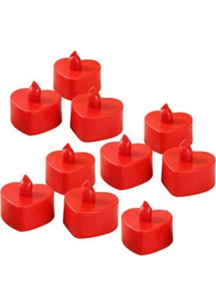 Kalp Tealight Pilli Mum 10 Adet fiyatları
