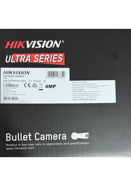 Hıkvısıon DS-2CD3643G2-IZSU 2.7-13.5mm 4mp Ultra Series Network Kamera modelleri