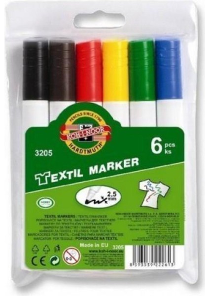 6 Renk Tekstil Kalemi, Koh-I-Noor 3205, Ekru Renk Seçeneği