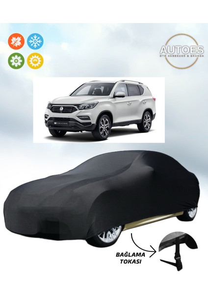 Ssangyong Rexton Branda Lüx Kalite Araba Brandası,oto Branda Alttan Bağlantı Tokalı Siyah