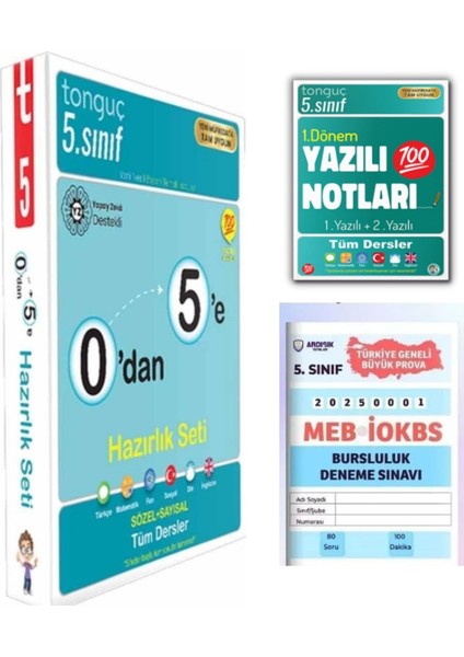 (Sınıf: 5) Yazılı Notları 1. Dönem 1 ve 2. Yazılı / 0 Dan 5 E Konu Anlatımlı Set