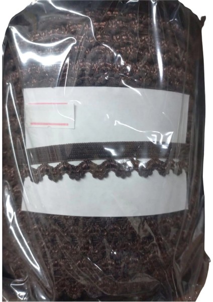 Çamaşır Lastiği Dantelli 1 cm 1 Metre Kahverengi