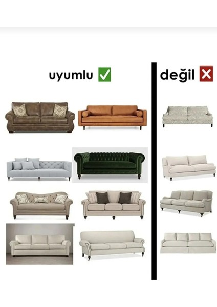 Koltuk Örtüsü Lastikli Kayma Yapmayan 3 Kişilik Çekyat Kanepe Kılıfı 1 Adet modelleri