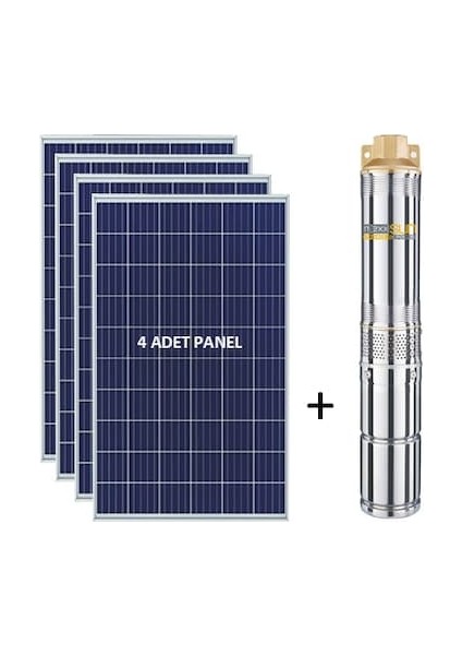 275 Watt 4 Adet Güneş Paneli ve Dc Solar Pompa Tak Çalıştır Hazır