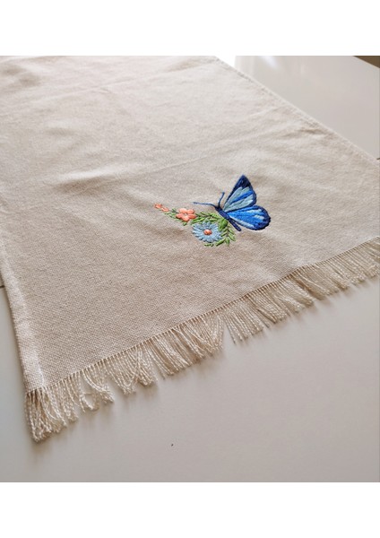 Nakışlı Otantik Organik Püsküllü Runner 45X105 cm modelleri