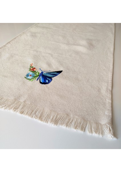 Nakışlı Otantik Organik Püsküllü Runner 45X105 cm indirimleri