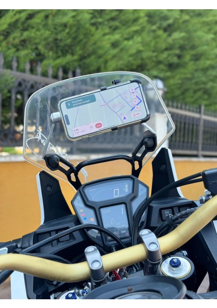 Motorsiklet ve Bisiklet Alüminyum Telefon Tutucu 360 Derece Gidon Bağlantılı modelleri