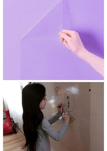2 Adet 100X100 cm Şeffaf Akıllı Yazı Tahtası Kalem Hediye