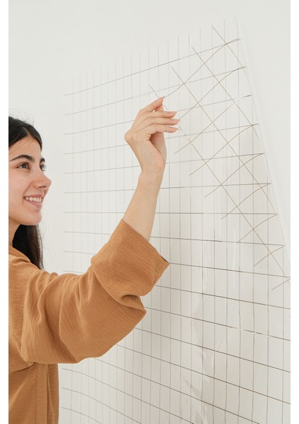 Turuncu Kareli Şeffaf Tahta 120X150 Cm, Şık ve Kullanışlı Dekoratif Ürün